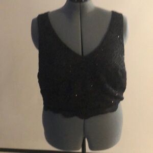 Black sparkly crop top from city vibe